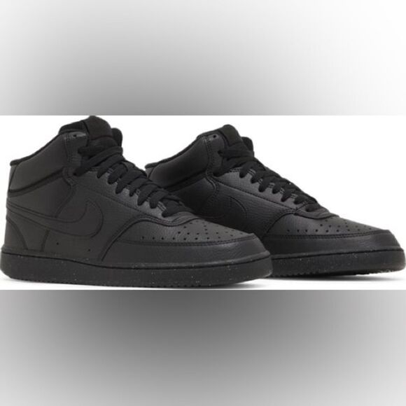 Nike Court Vision Mid Next Nature Black Basketball Shoes size 12 - Picture 3 of 14